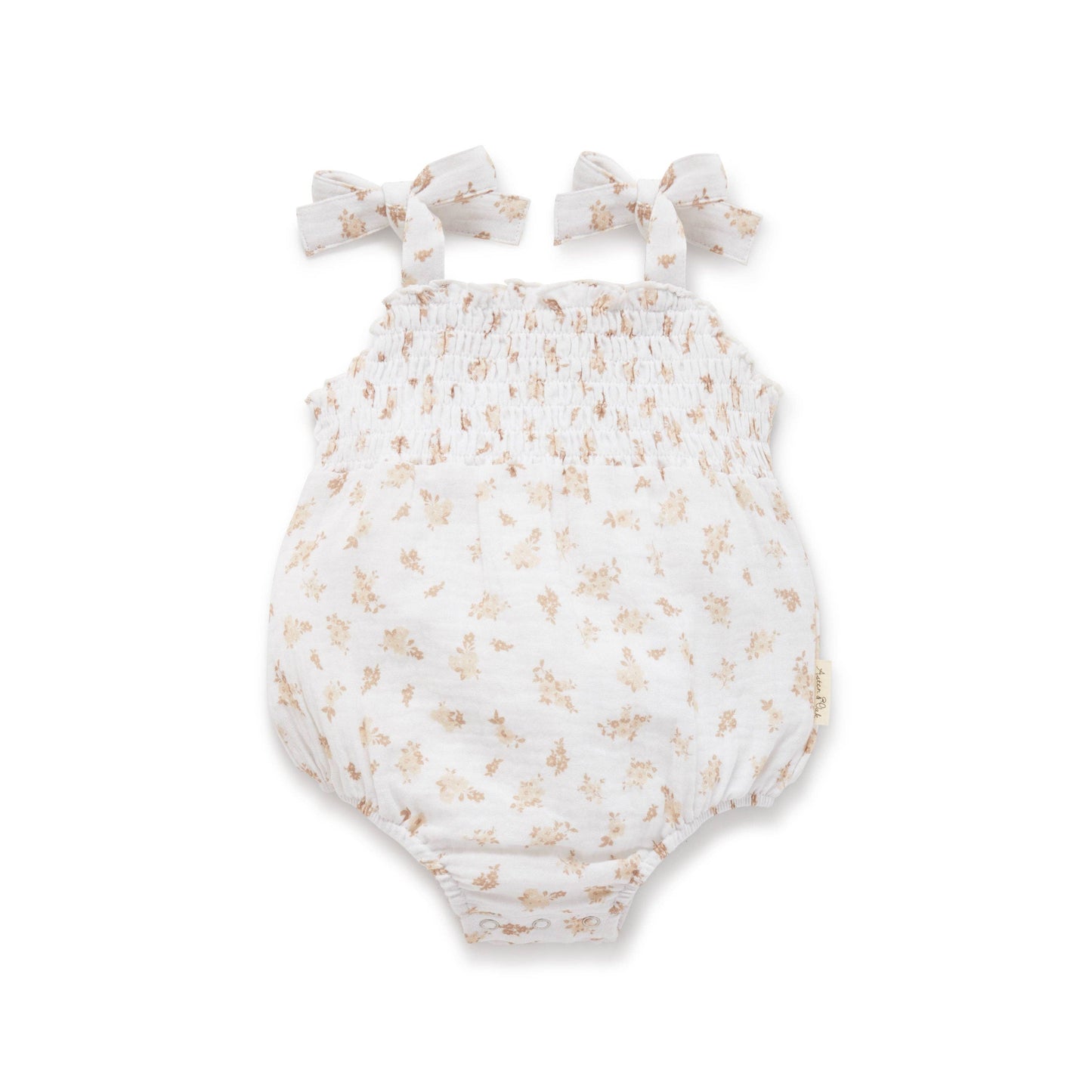 Sable Floral Muslin Tie Romper
