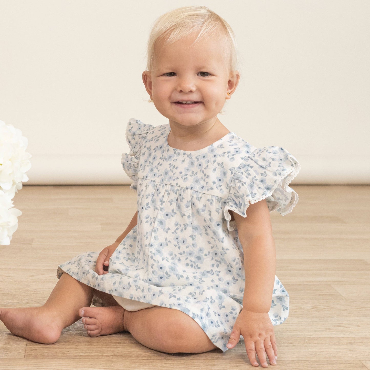 Flutter Dress - Blue Vines