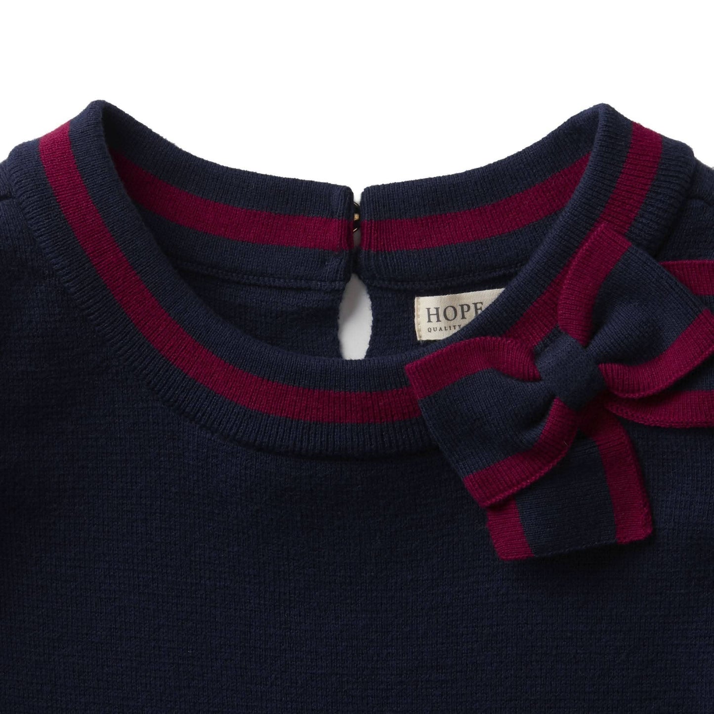 Milano Dress - Navy with Berry