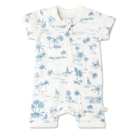 Zip Romper - Coastal