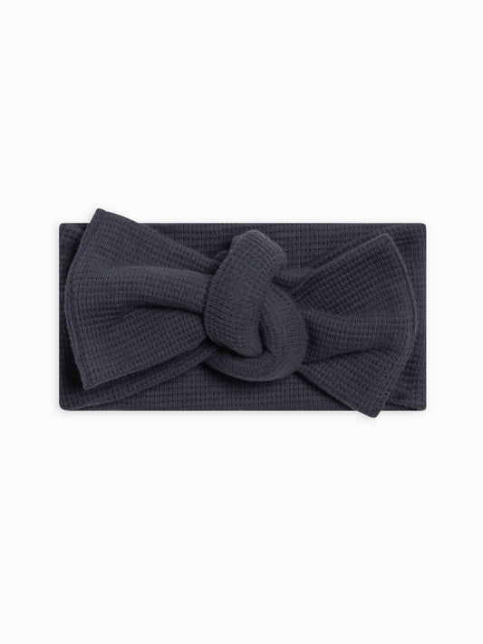 Waffle Bow Wrap - Navy