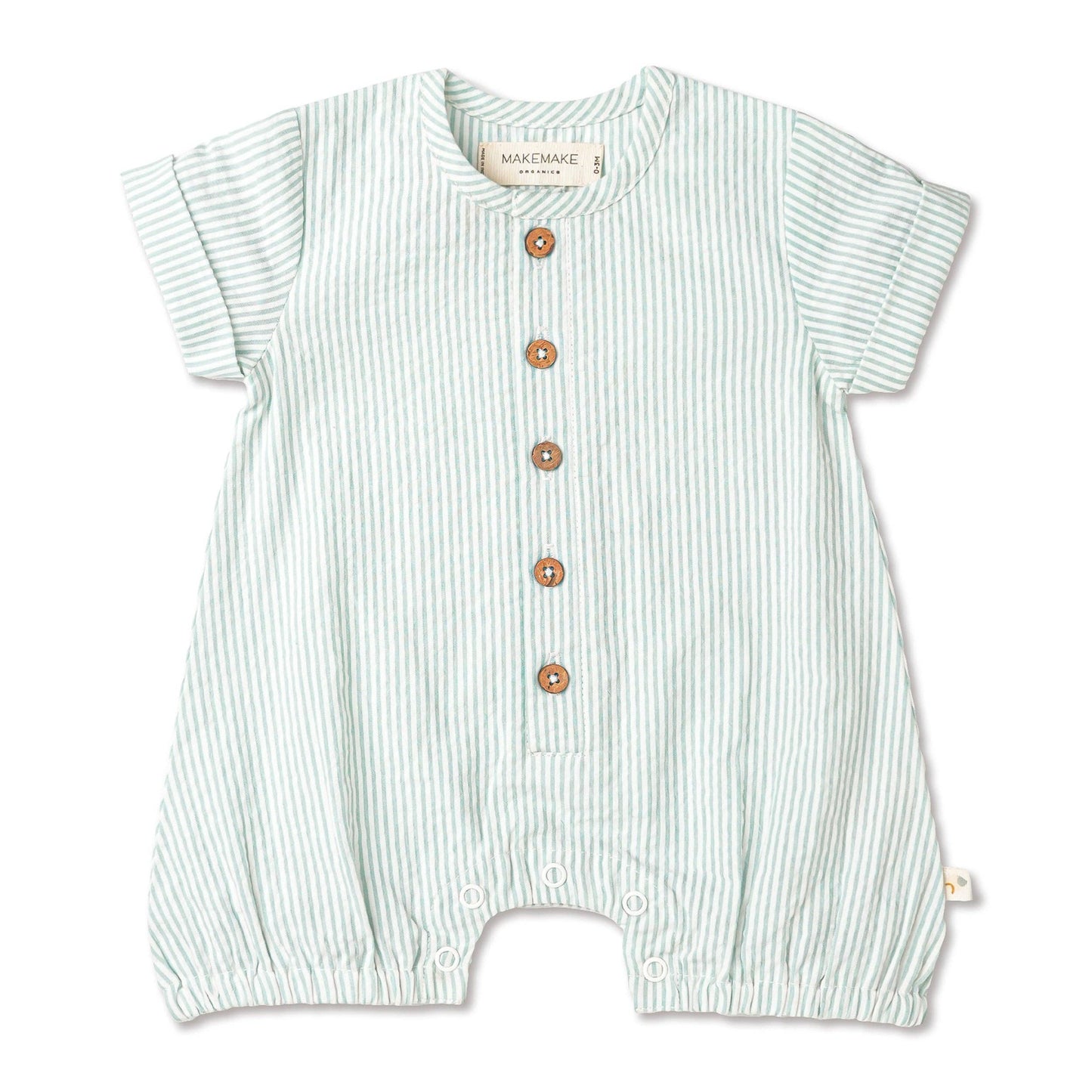 Bubble Romper - Green Stripes