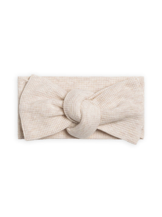Waffle Bow Wrap - Heather Oat