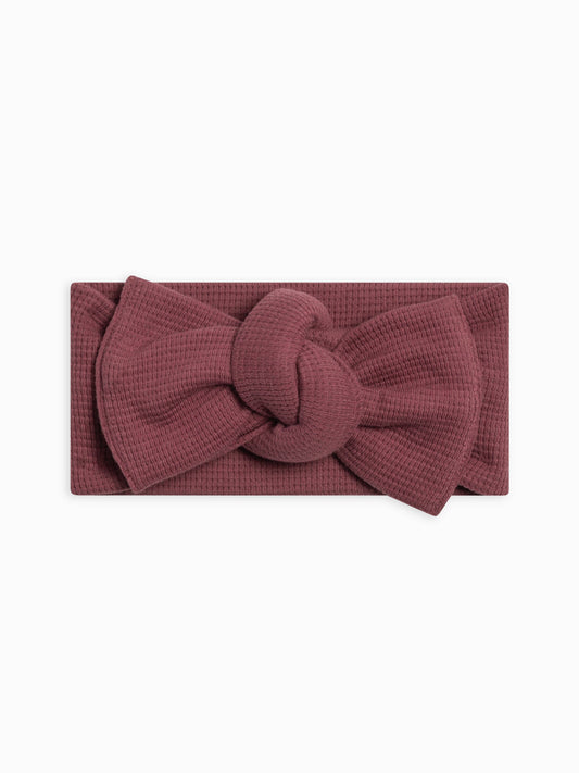 Waffle Bow Wrap - Mulberry