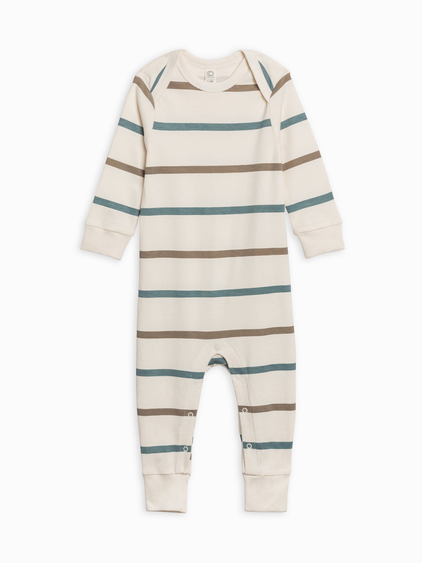 Aspen Romper - Max Stripe / Teal + Taupe