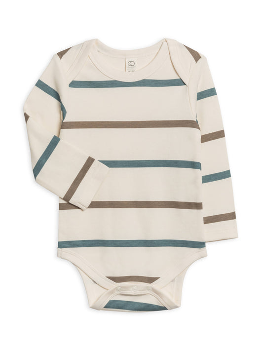 River Bodysuit - Max Stripe / Teal + Taupe