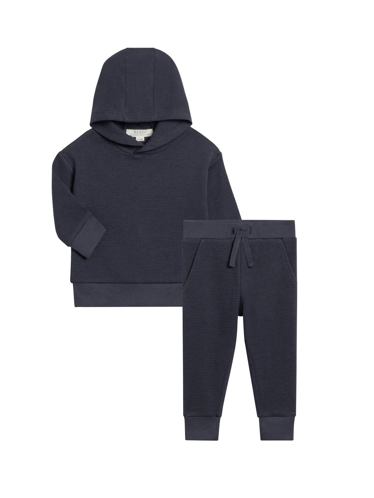 2-Piece Waffle Set - Navy