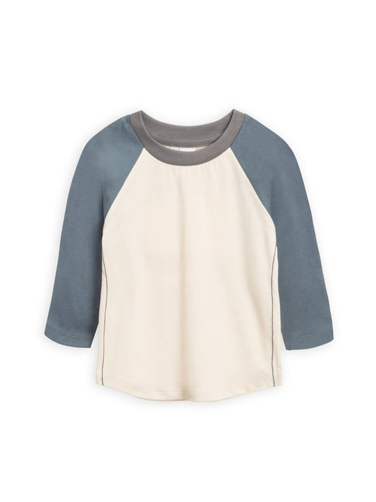Louie Baseball Tee - Natural + Harbor