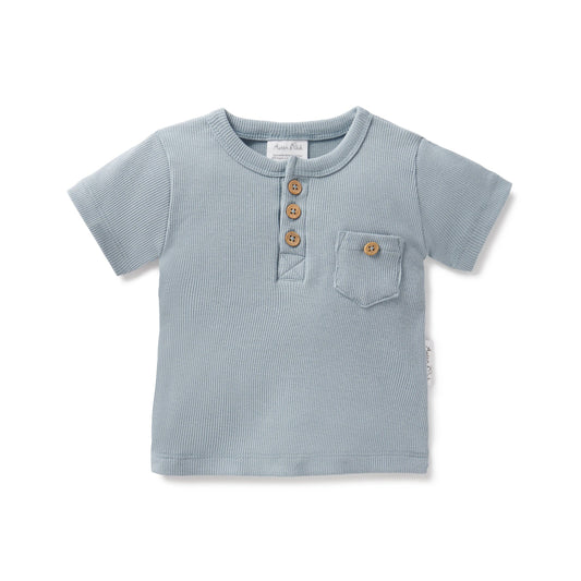 Slate Rib Henley Tee