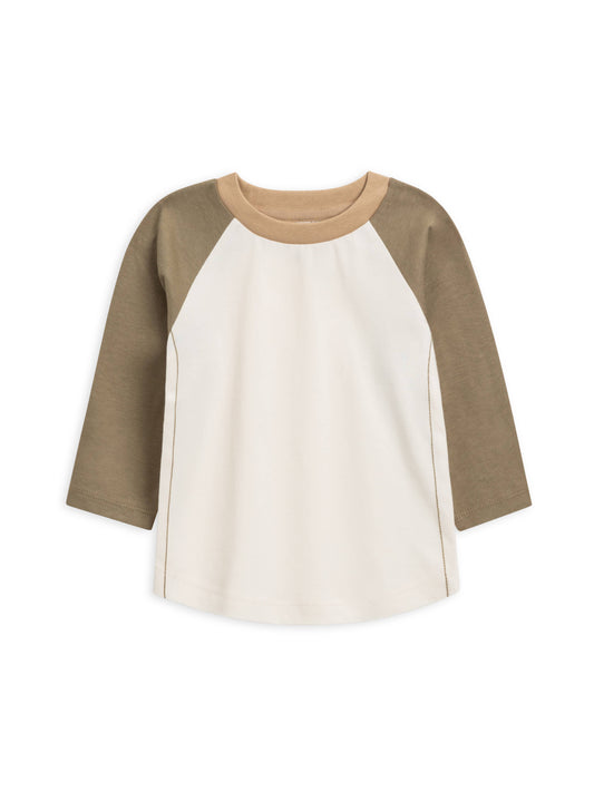 Louie Baseball Tee - Ivory + Spruce